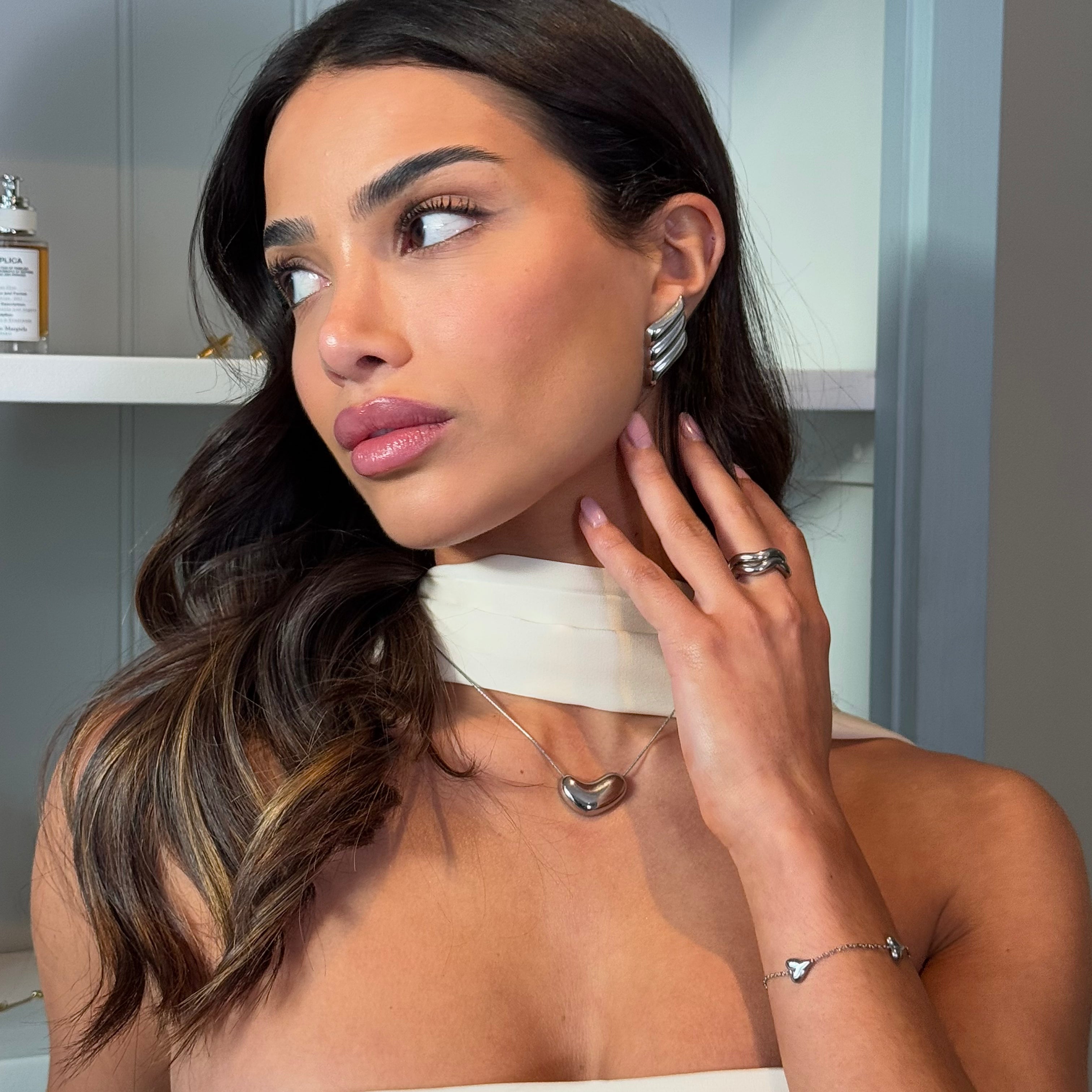 Pebble Necklace - Silver