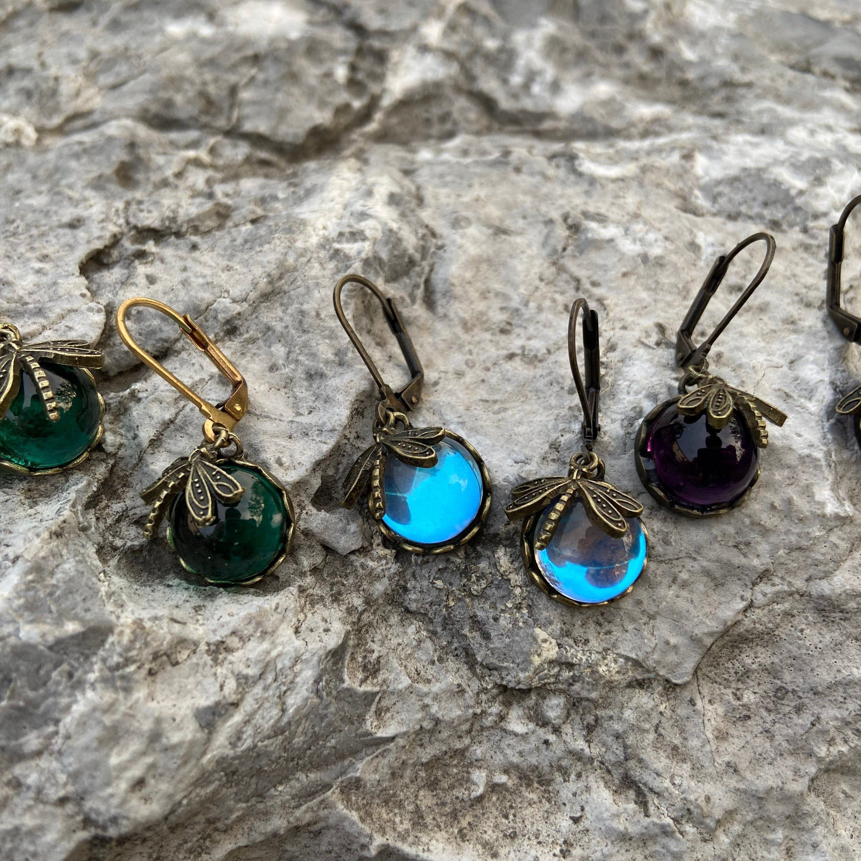 Spherical Dragonfly in Antique Gold