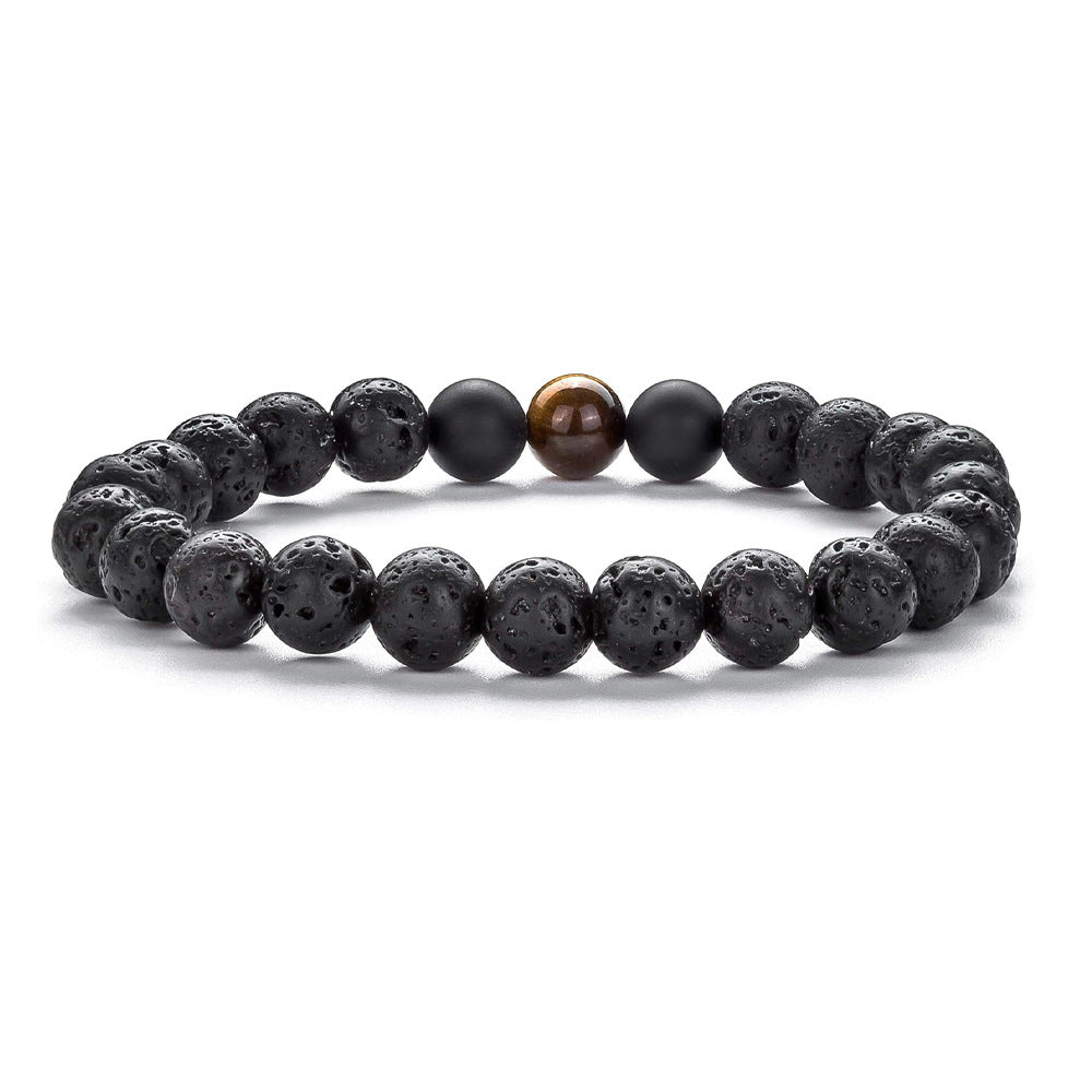Tiger Eye Volcanic Rock Yoga Beaded Bracelet Exclusive