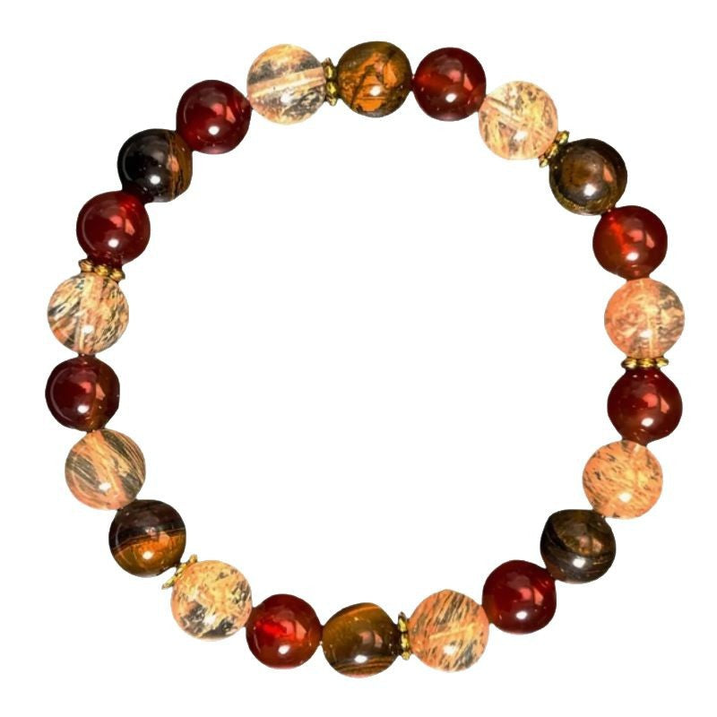 Natural Tigereye Crystal Beaded Bracelet Signature Edition