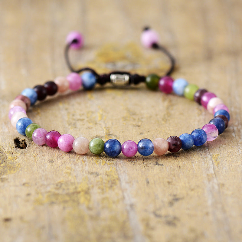 Limited Natural Stone Bracelet Heart Shaped Tourmaline