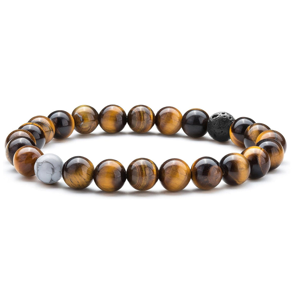 Tiger Eye Volcanic Rock Yoga Beaded Bracelet Exclusive