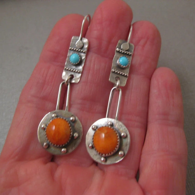 Boho with Orange and Blue Stones