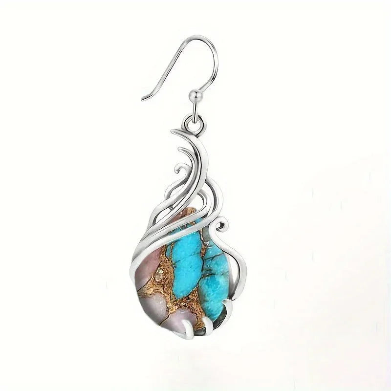 Bohemian Turquoise Earrings For Women Vintage Jewelry Gift