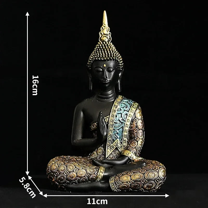 Large Buddha Statue Green Resin Buddha Sculpture Home Decor