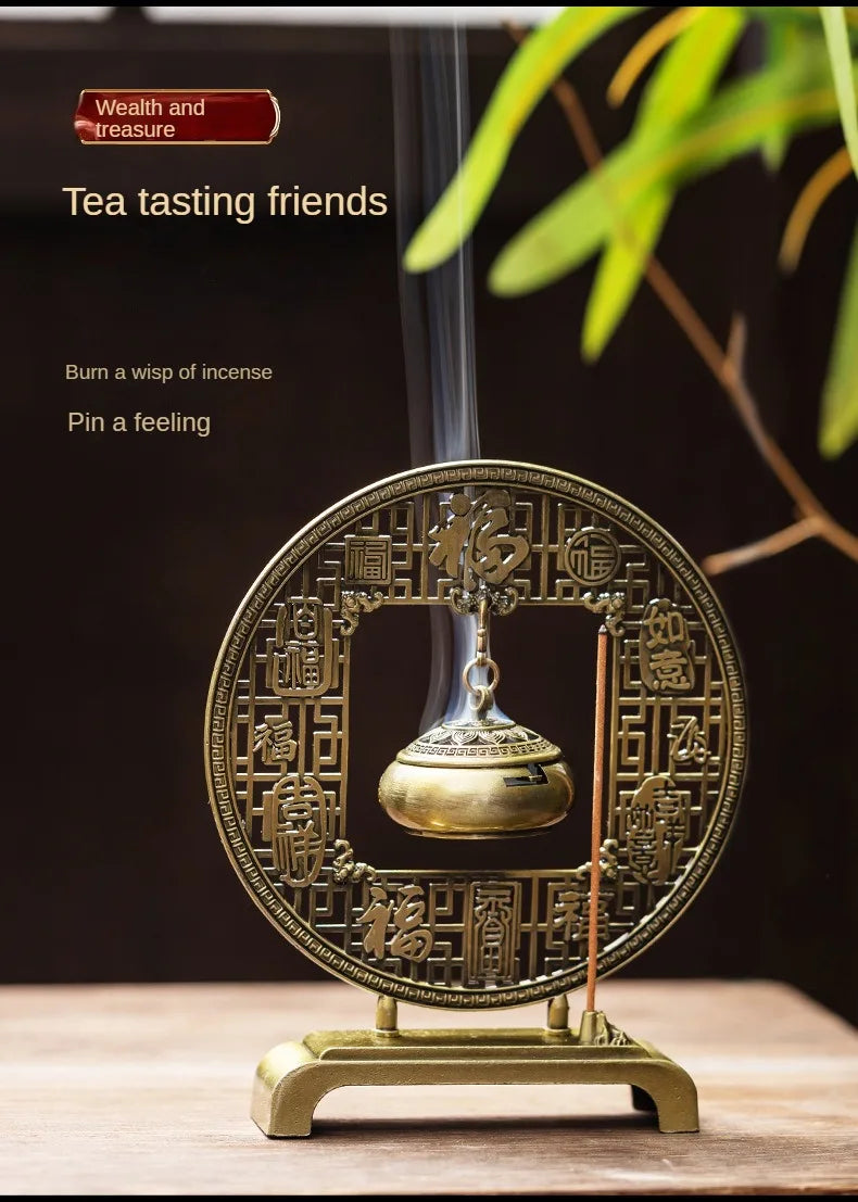 Five Blessings Incense Burner Sandalwood Taoist Ornaments