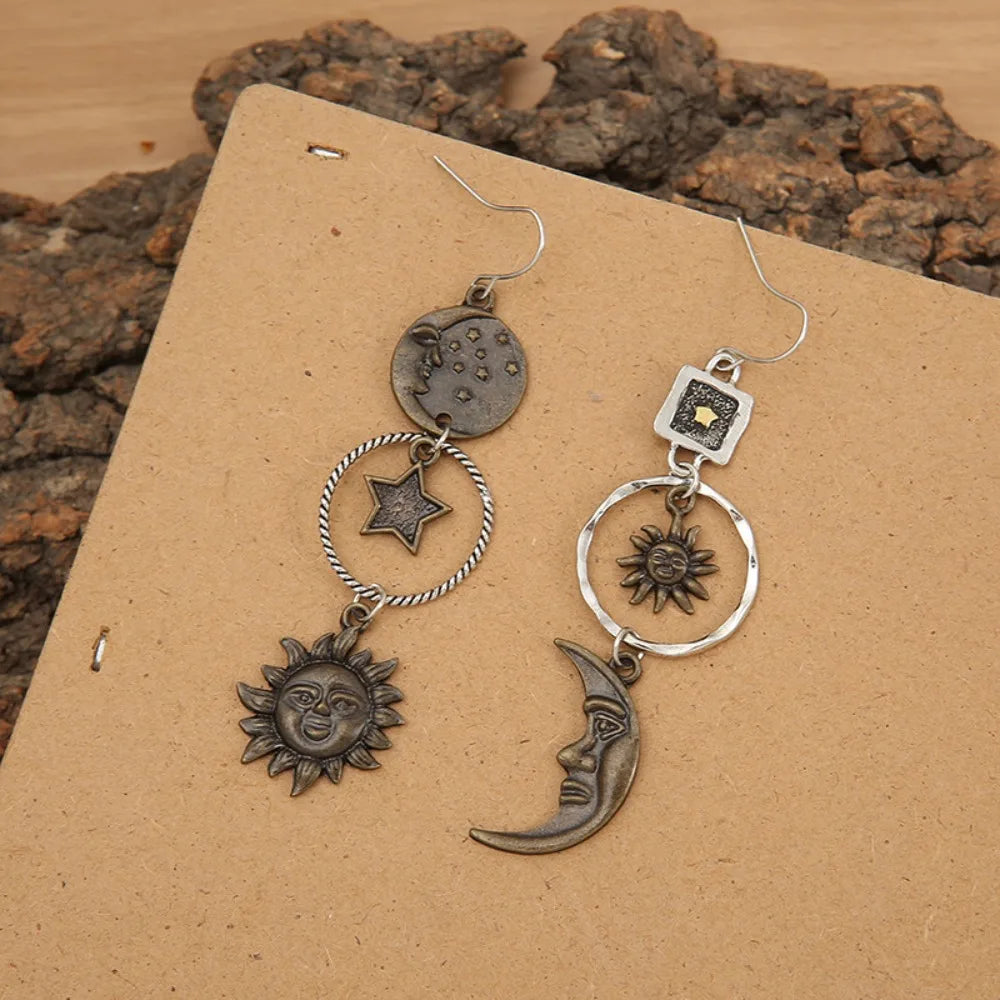 Vintage Sun Moon Earrings
