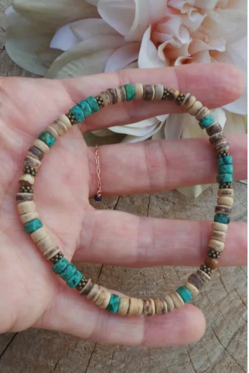 Black Tourmaline Hematite Rose Quartz Lepidolite Bracelet