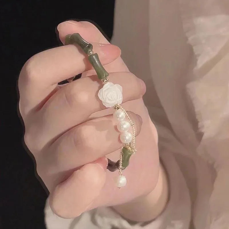 Green Bamboo Serenity Bracelet – Symbol of Calm & Growth