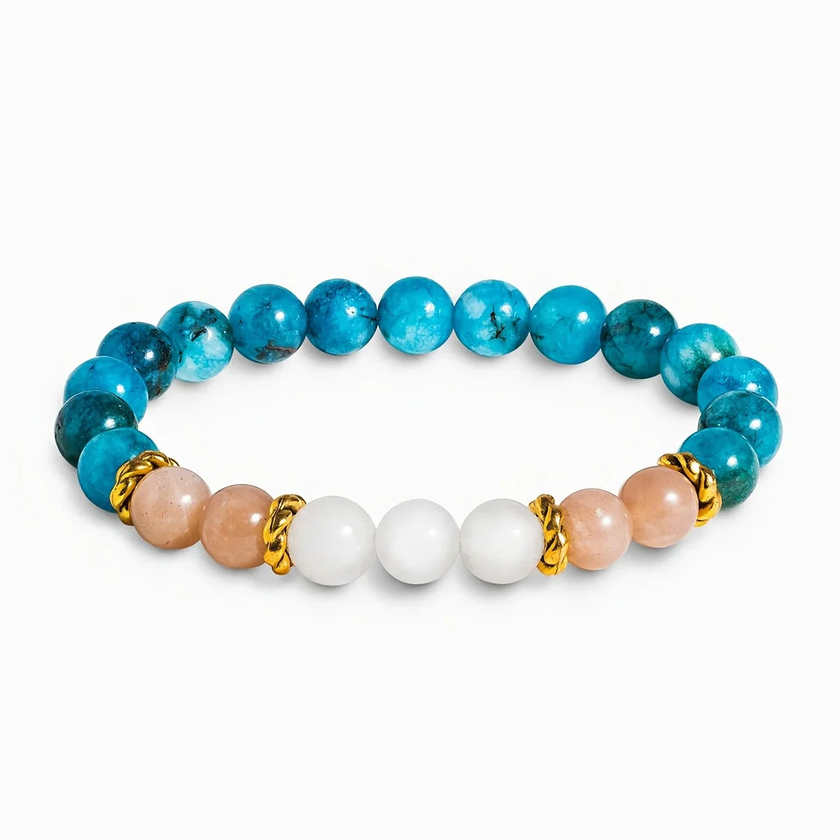 Blue Apatite Sunstone Bracelet - Balance