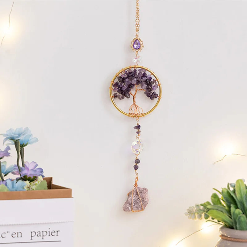 Amethyst Tree of Life Suncatcher