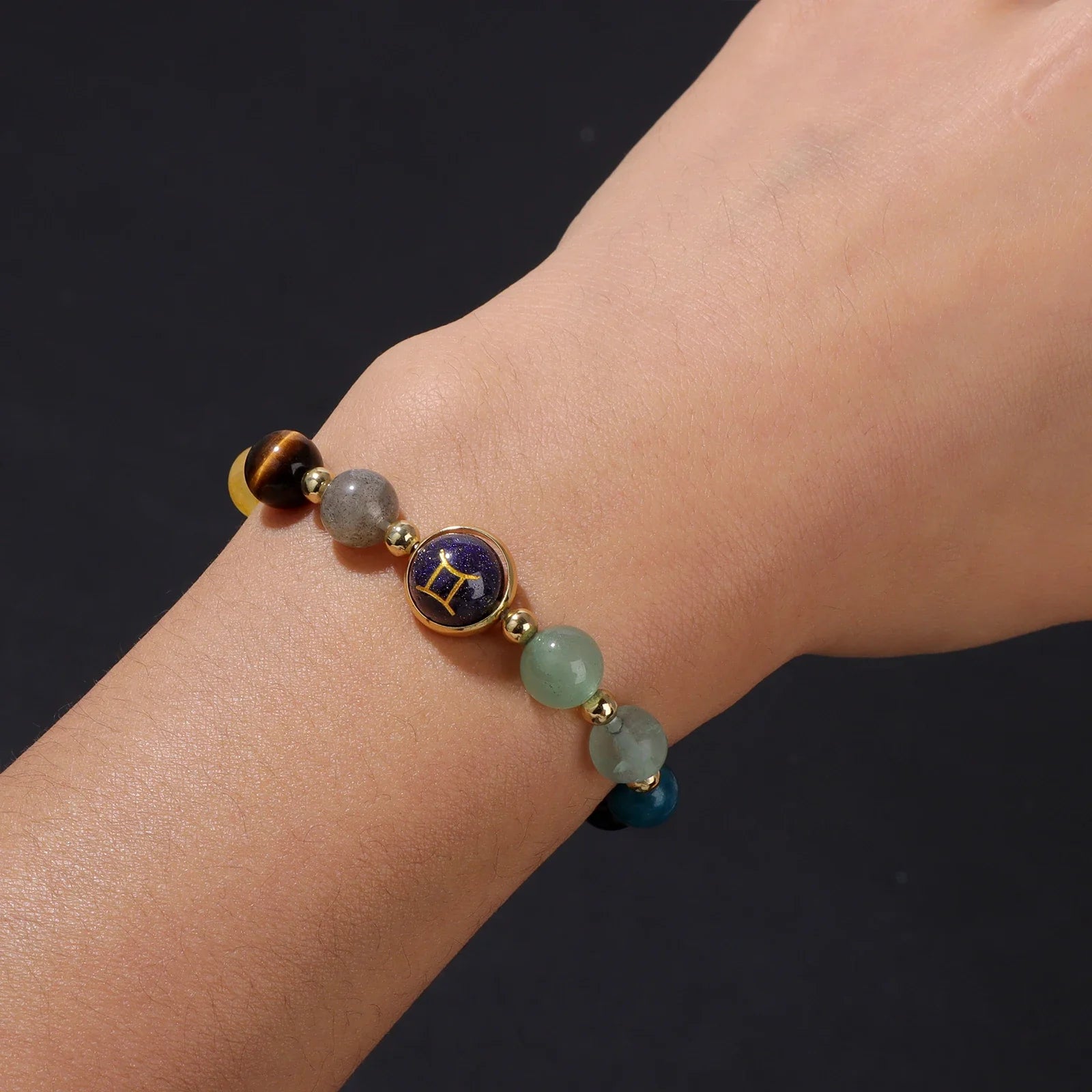 Obsidian Tiger Eye Zodiac Bracelet Balance