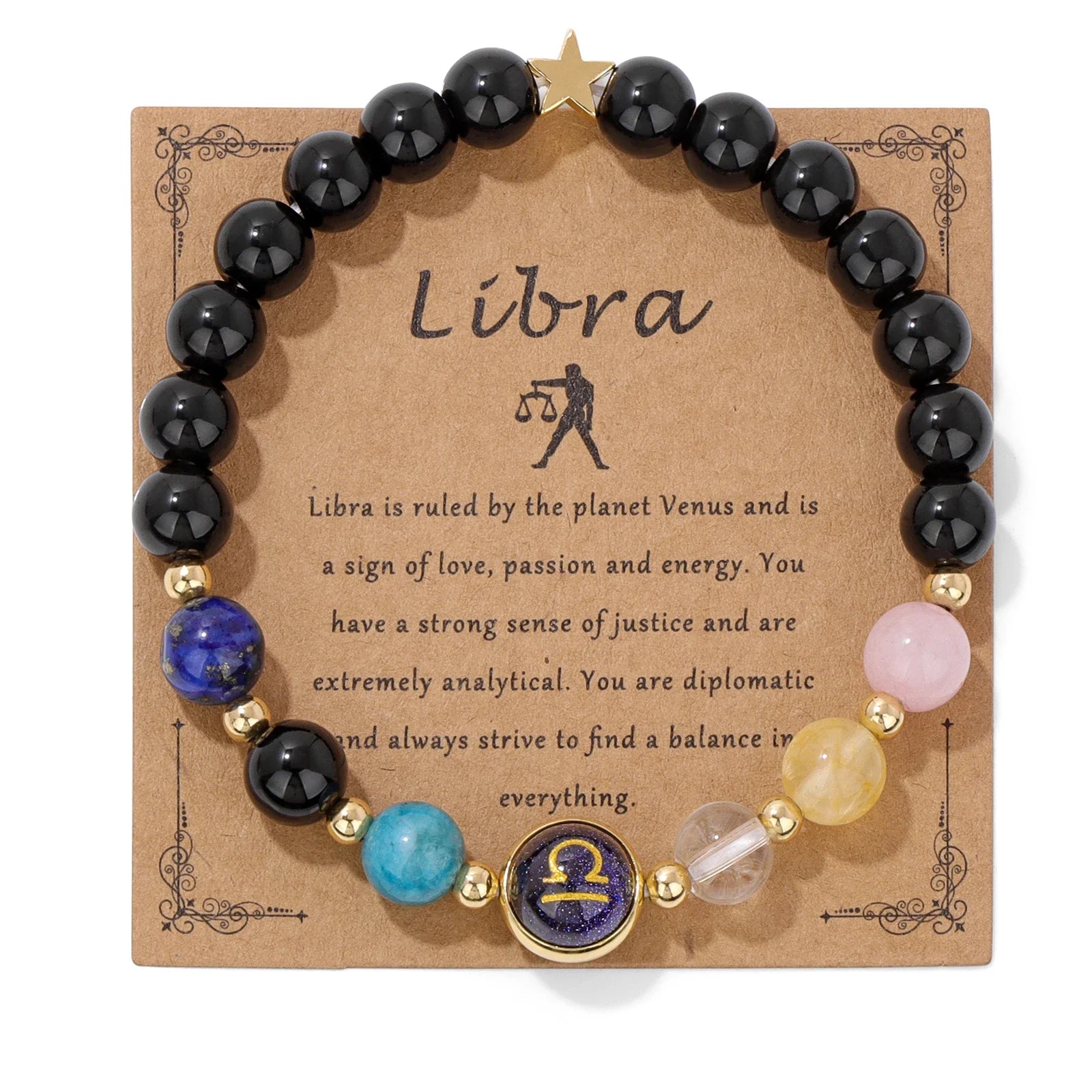Obsidian Tiger Eye Zodiac Bracelet Balance