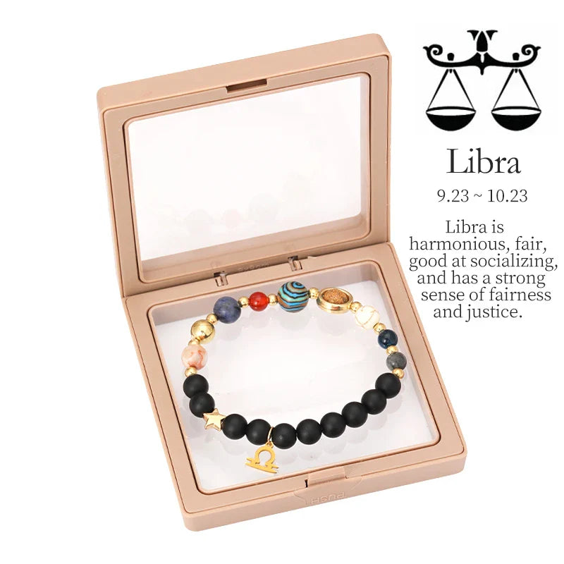 Planet Bracelet Eight Planets Stones Zodiac Signs Gift