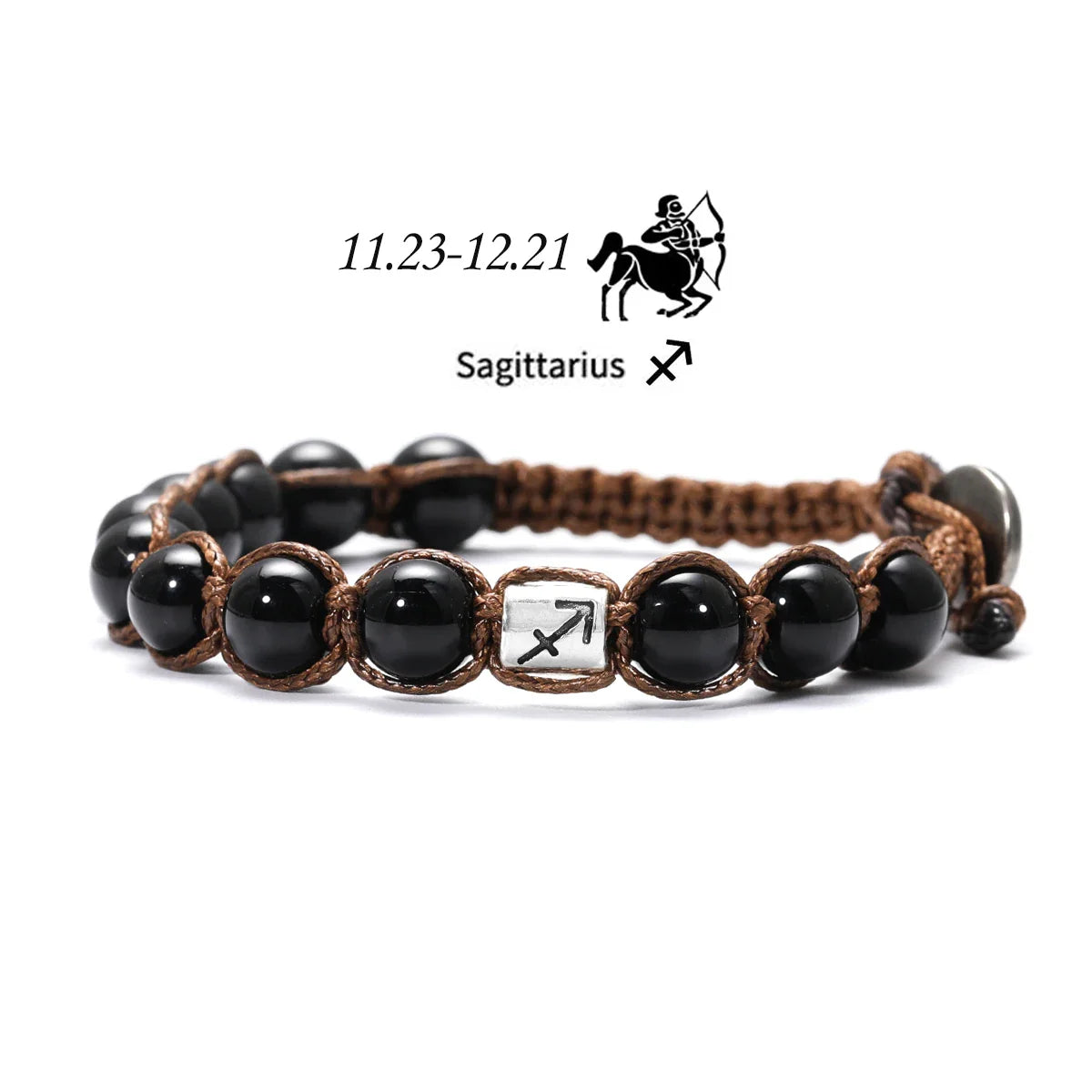 Obsidian 12 Zodiac Bracelet - Protection Energy