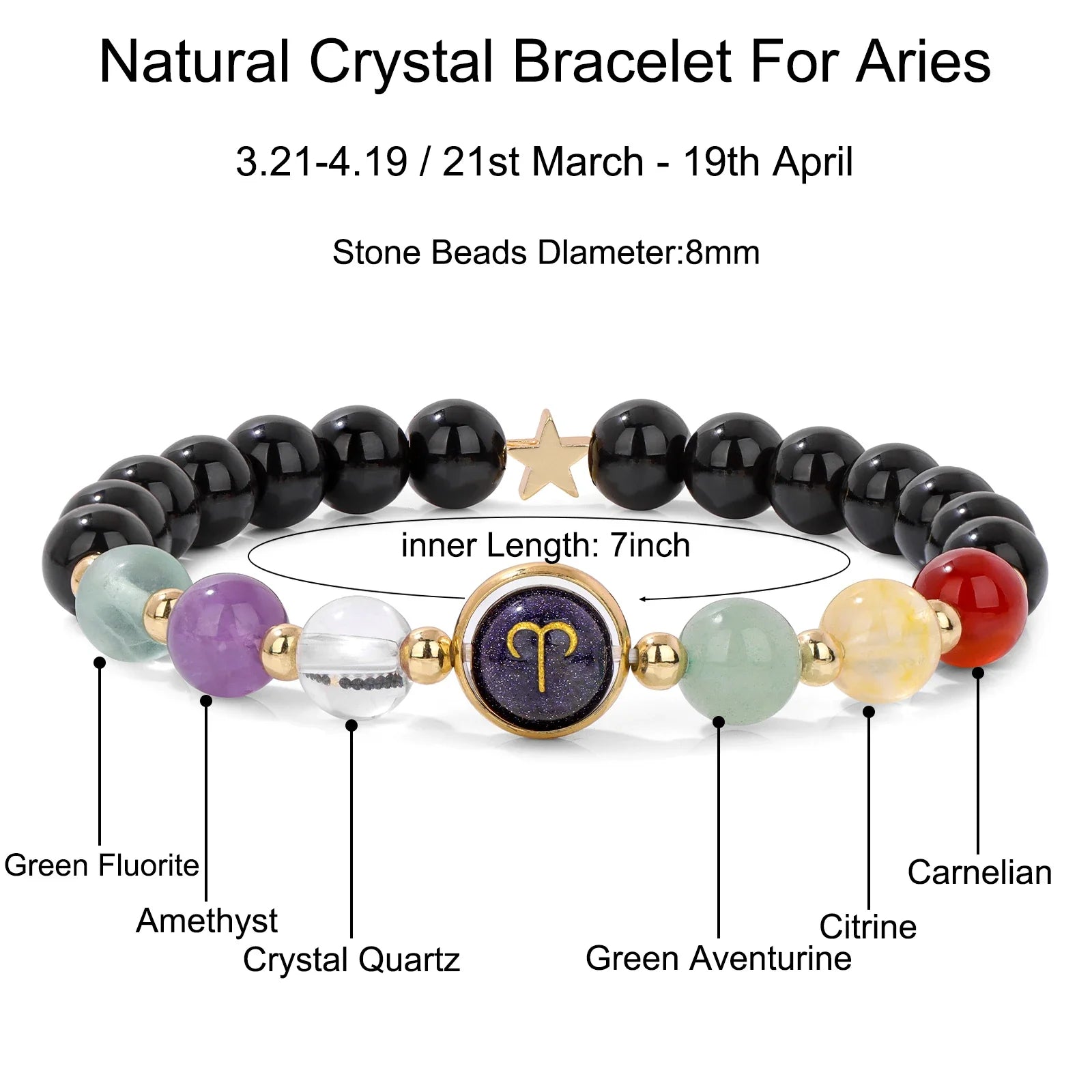 Obsidian Tiger Eye Zodiac Bracelet Balance