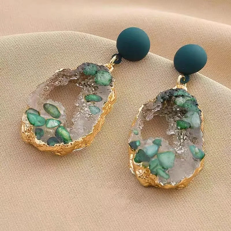 Vintage Emerald Drop Earrings