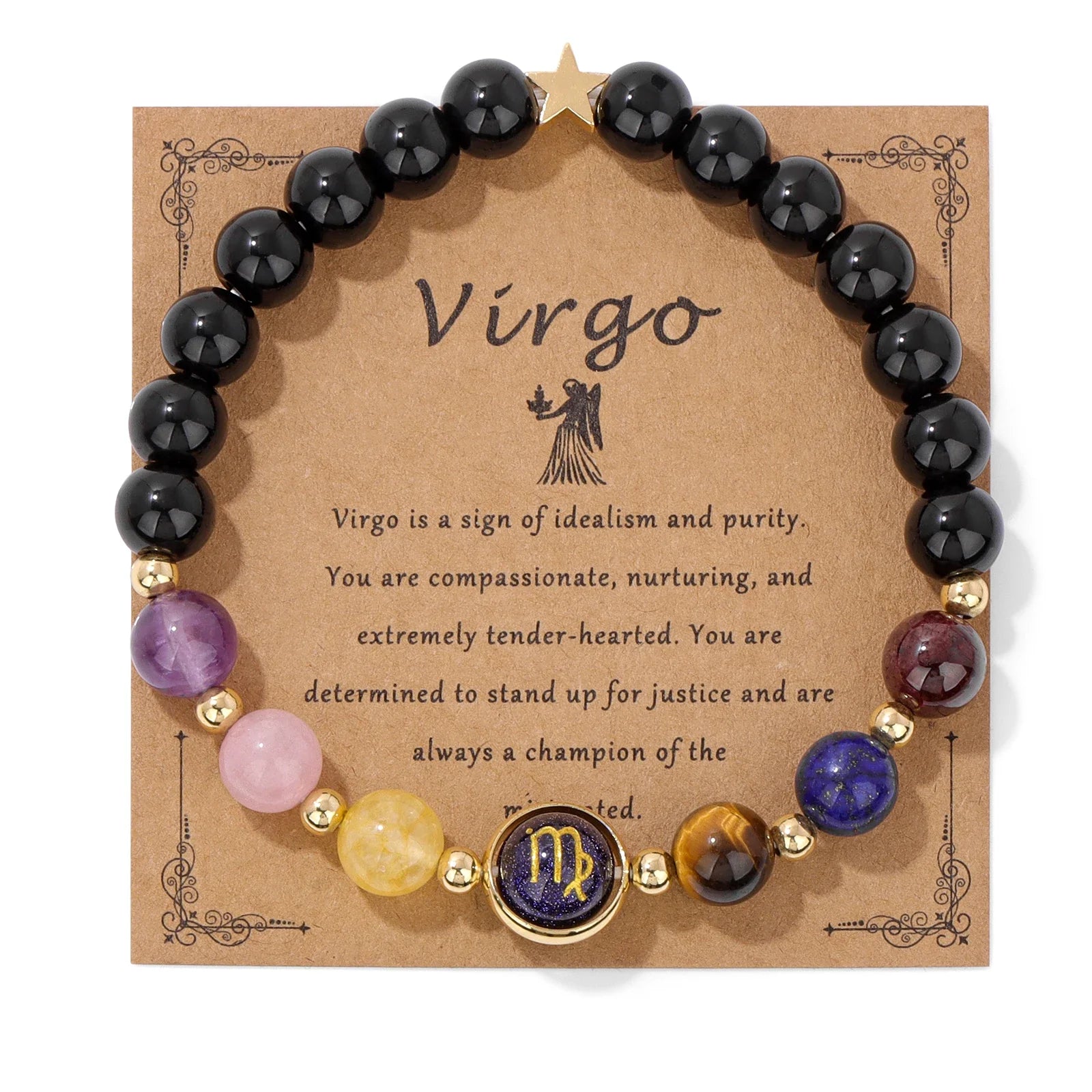 Obsidian Tiger Eye Zodiac Bracelet Balance