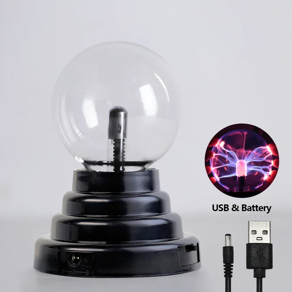 Magic Crystal Plasma Ball Lamp 3 Inch LED Night Light Kid Birthday Christmas Gift Lighting Bedroom Decor Novelty Lamp