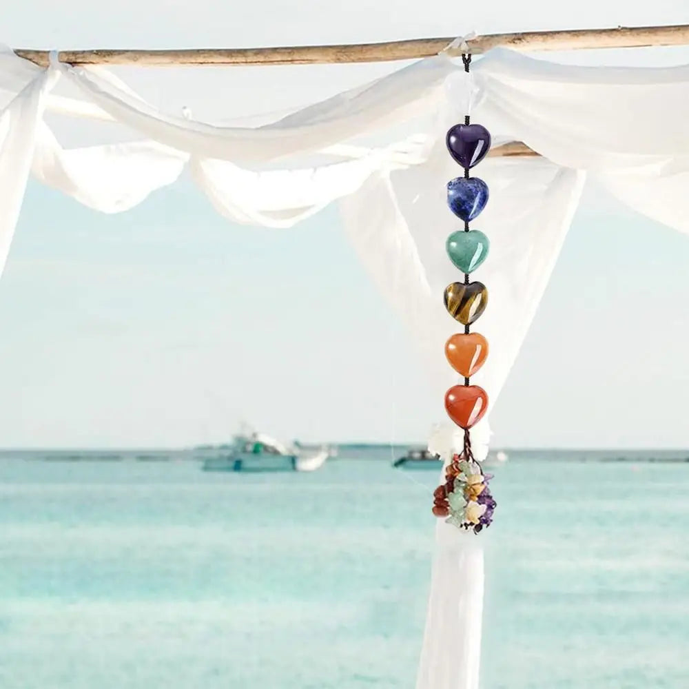 7 Chakras Crystal Hanging Ornament Car Pendant Handmade