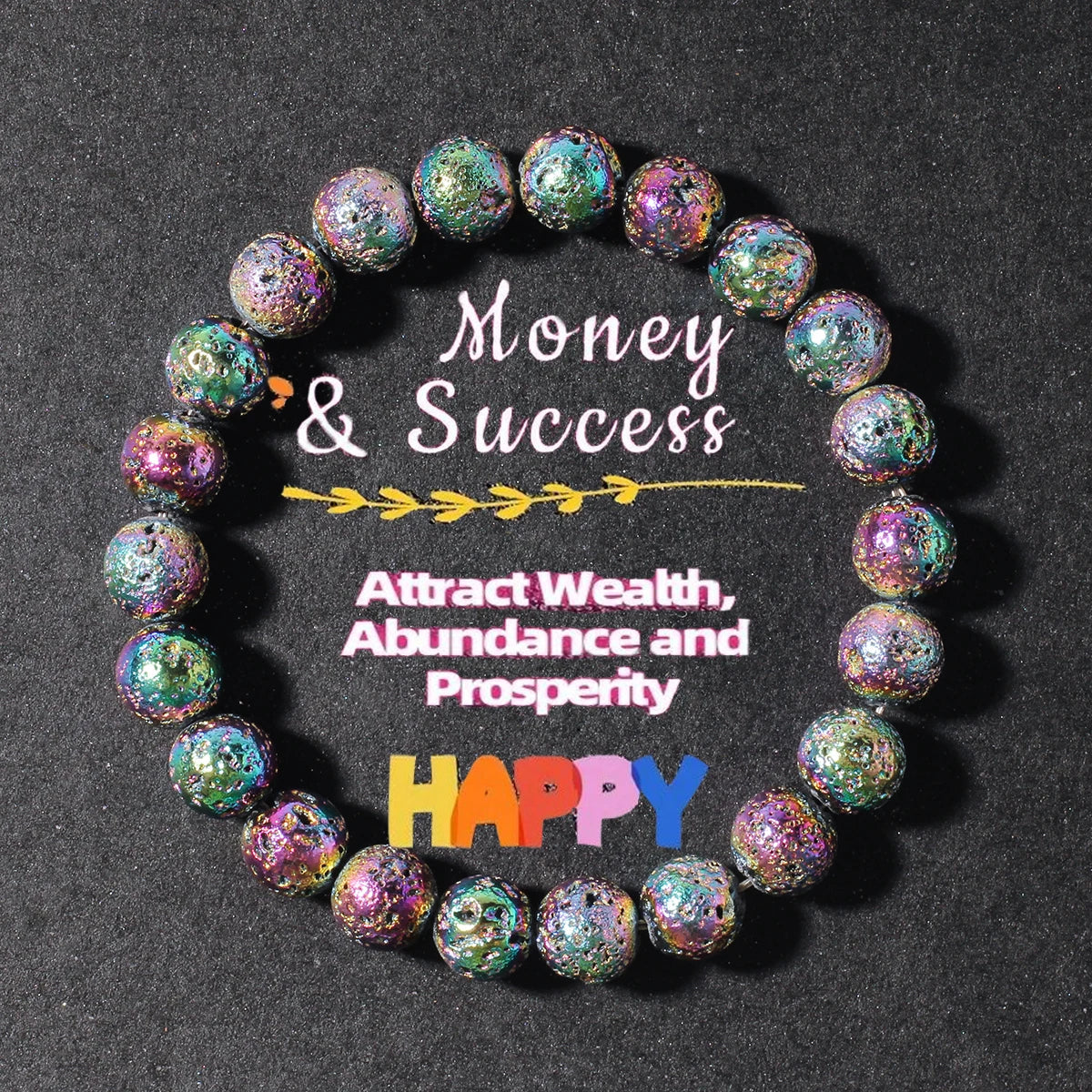 Handcrafted Volcanic Stone Bracelet for Balance and Protection