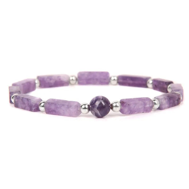Handcrafted Amethyst Bracelet Set for Healing, Balance, and Meditation