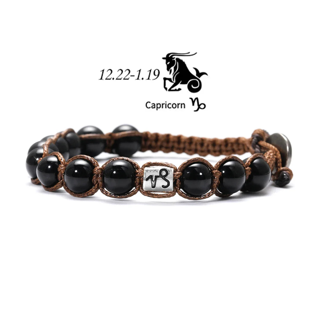 Obsidian 12 Zodiac Bracelet - Protection Energy