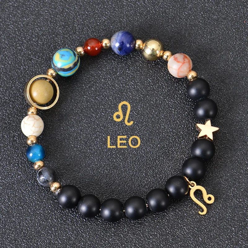 Handcrafted Natural Crystal Zodiac Bracelet For Women