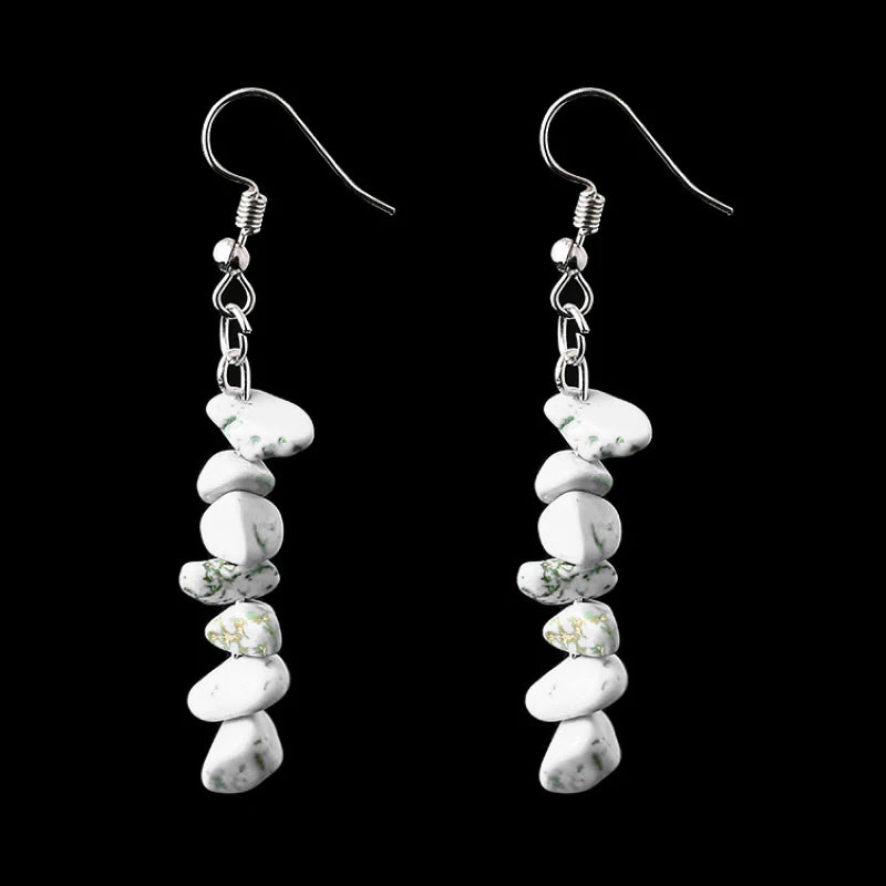 Natural Tumbled Stone Earrings
