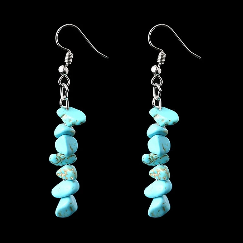 Natural Tumbled Stone Earrings