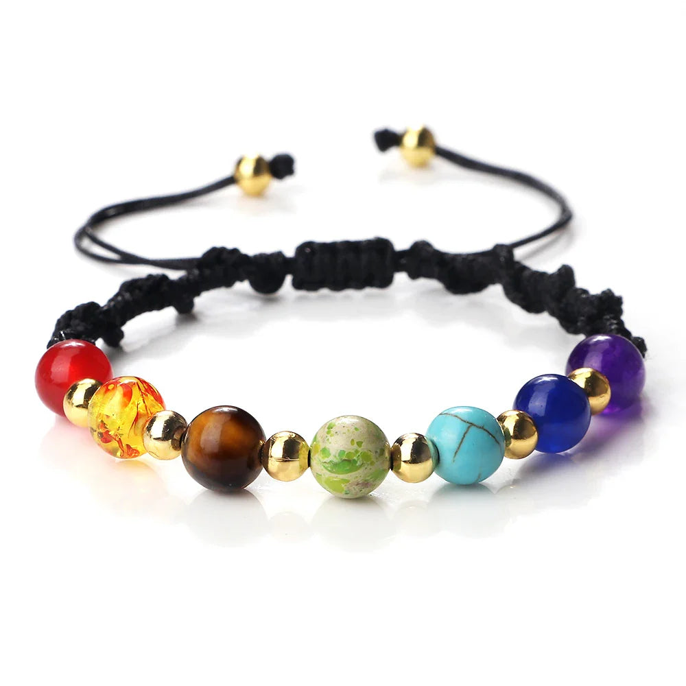 7 Chakra Gemstone Bracelet For Balance Unisex