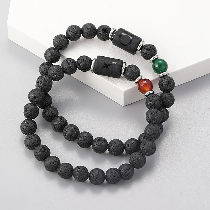 12 Zodiac Signs Natural Gemstone Bracelets For Friendship