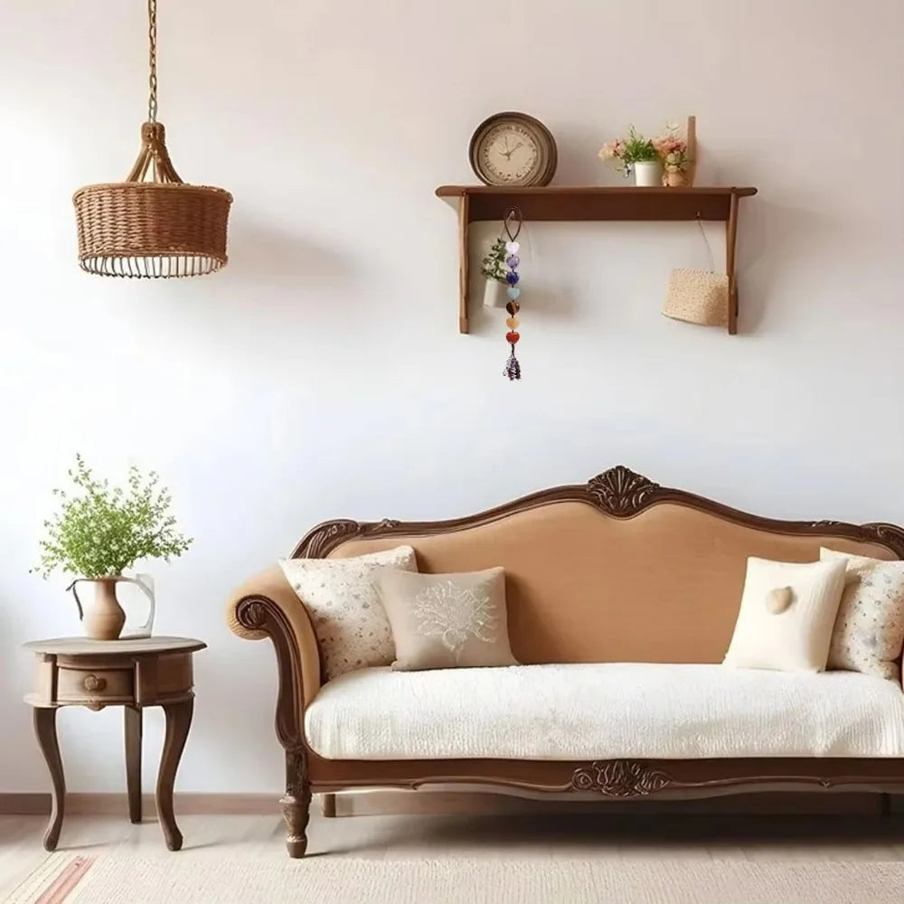 7 Chakras Crystal Hanging Ornament Car Pendant Handmade