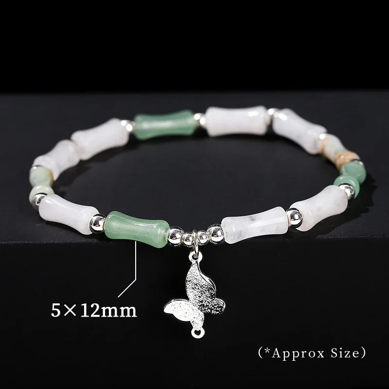 JD Southern Jade Bamboo Leaf Pendant Bracelet Limited