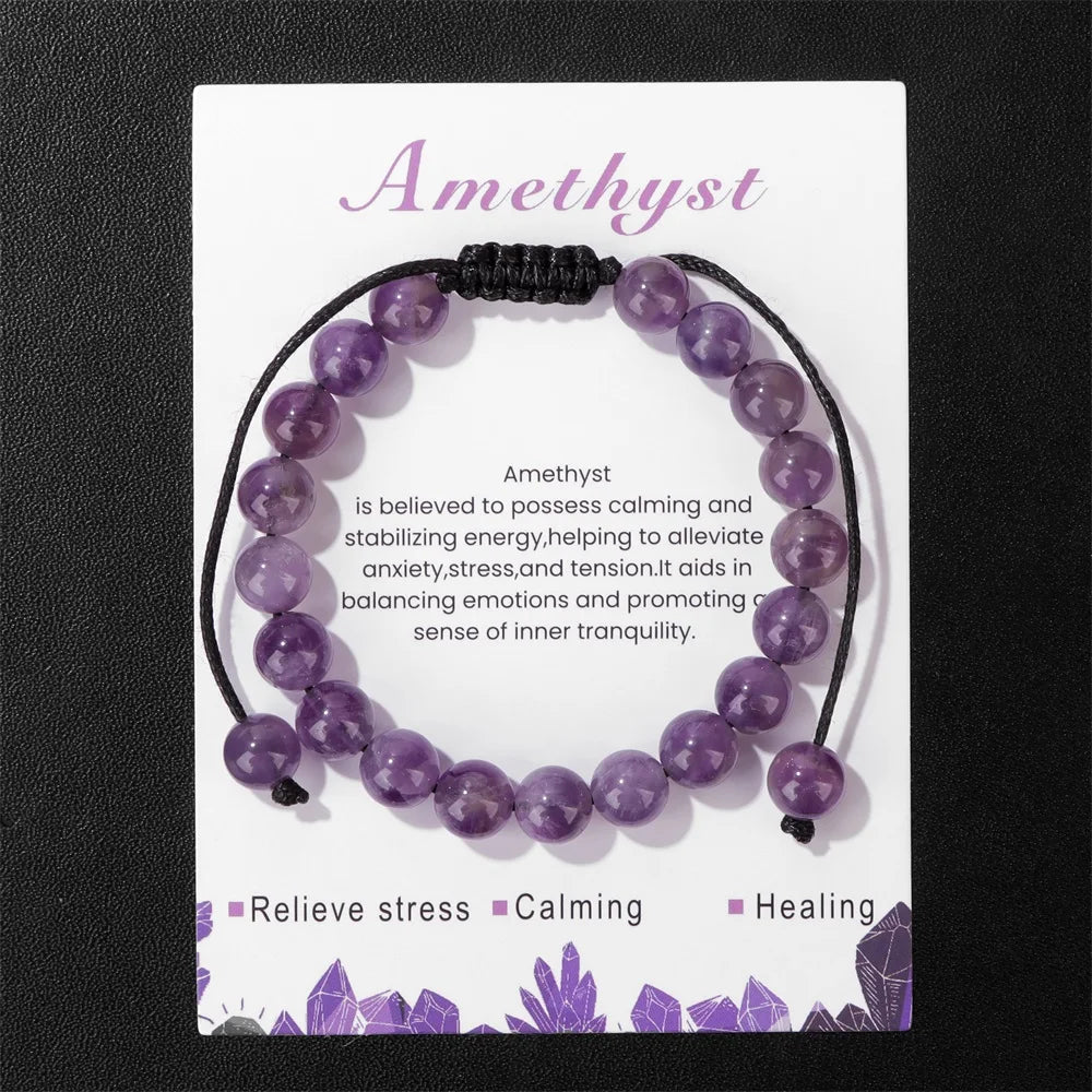 Amethyst Fluorite Bracelet - Energy Balance