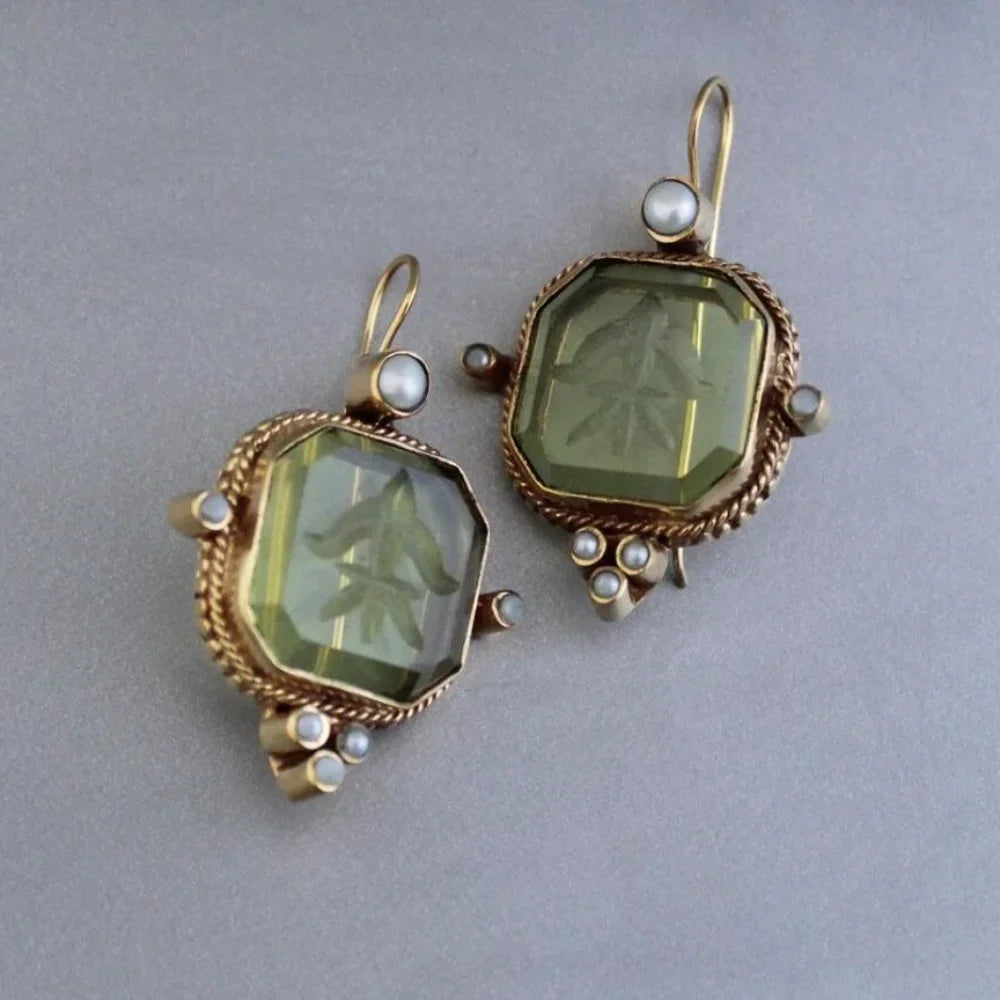 Vintage Square Earrings