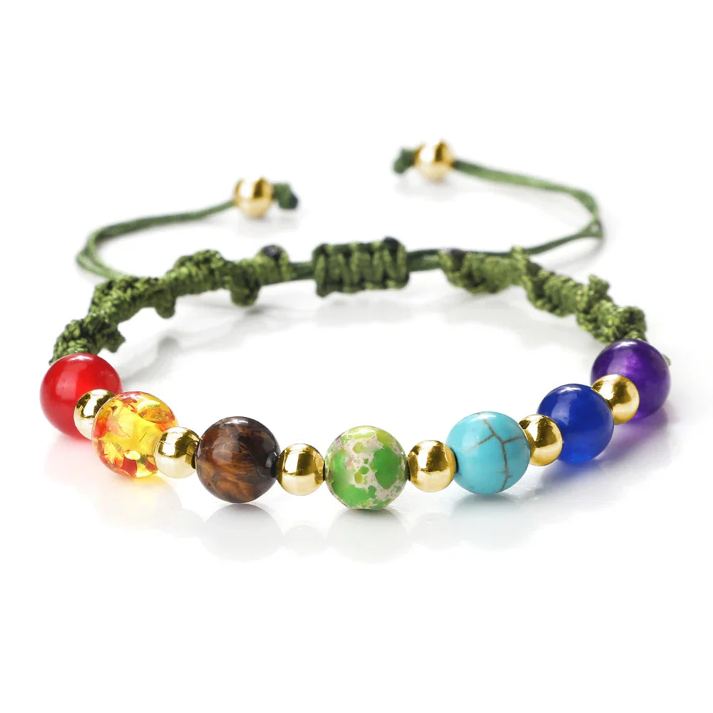7 Chakra Gemstone Bracelet For Balance Unisex