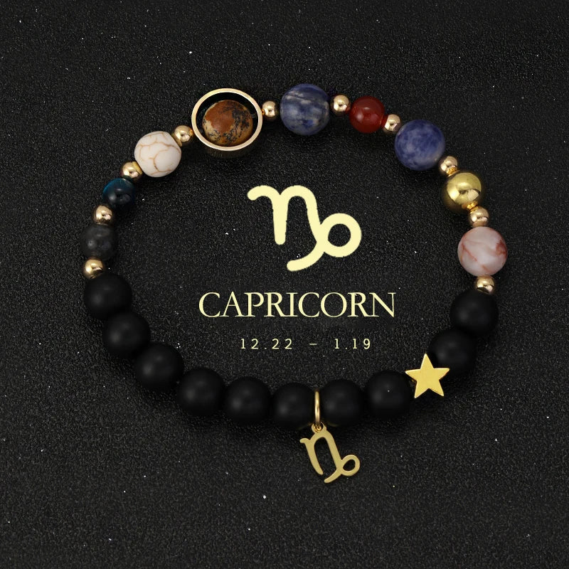 Planet Bracelet Eight Planets Stones Zodiac Signs Gift