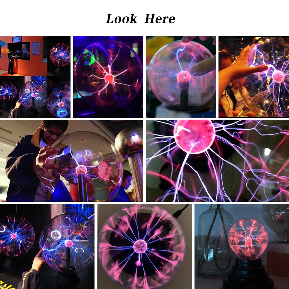 Magic Crystal Plasma Ball Lamp 3 Inch LED Night Light Kid Birthday Christmas Gift Lighting Bedroom Decor Novelty Lamp