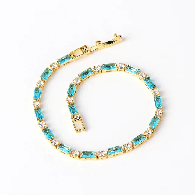 Timeless Gold Natural Turquoise Bracelet