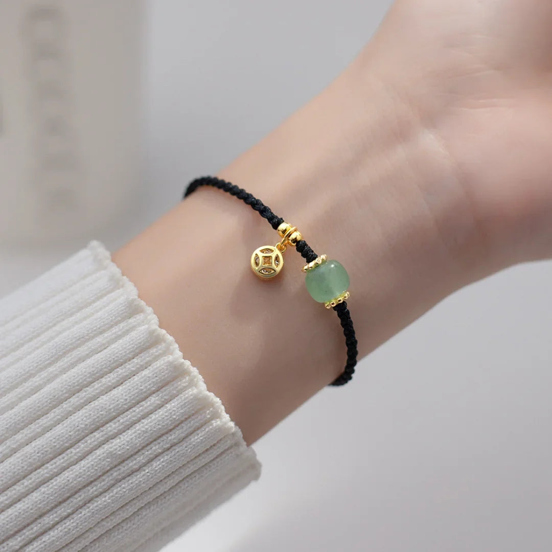 Jade Prosperity Balance Bracelet Handmade Adjustable Boho