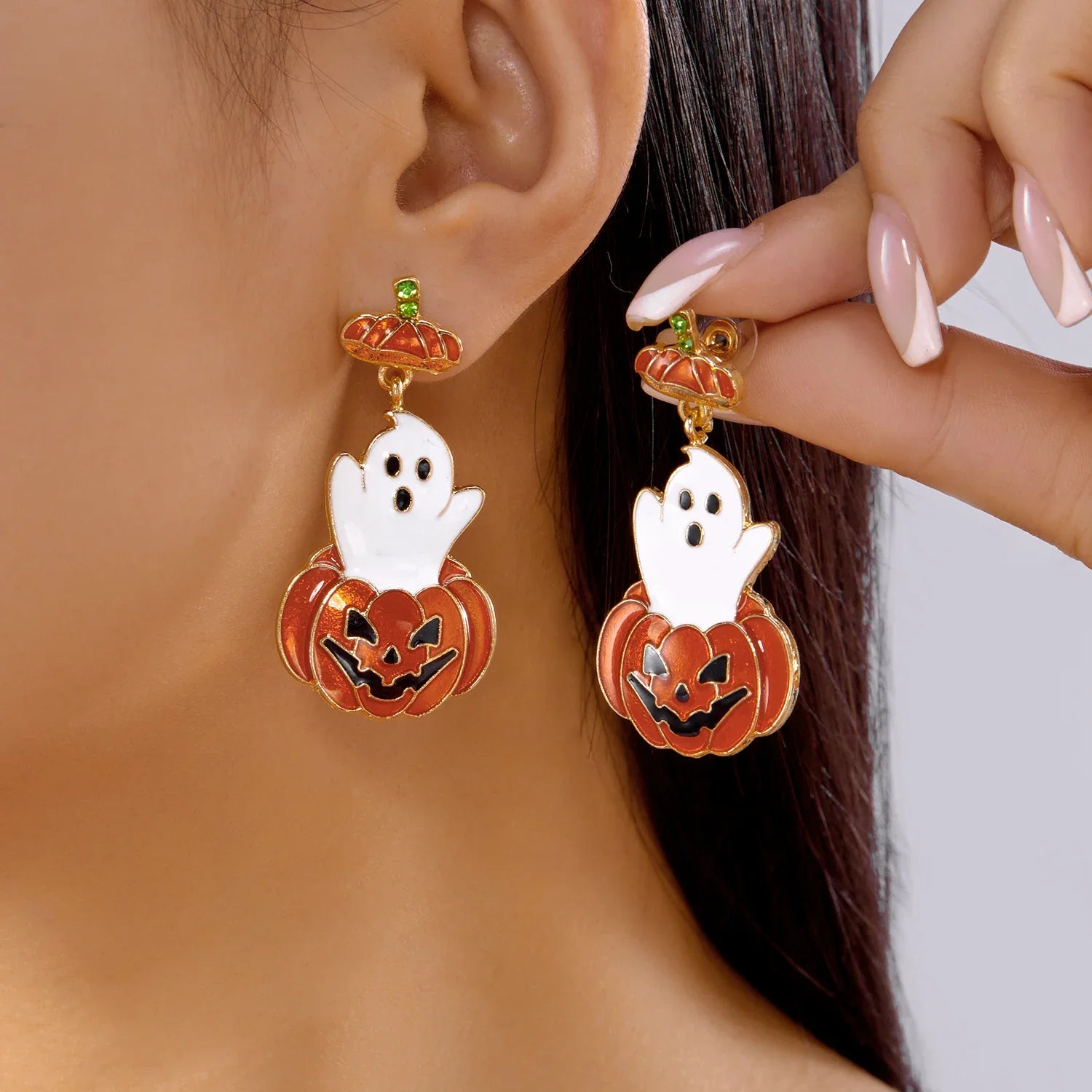 Vampire Bat Red Crystal Earrings