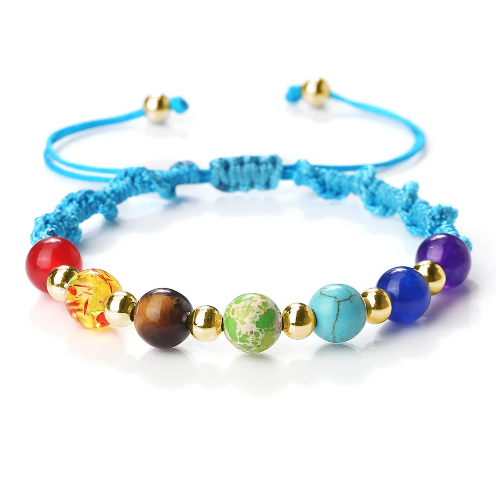 7 Chakra Gemstone Bracelet For Balance Unisex