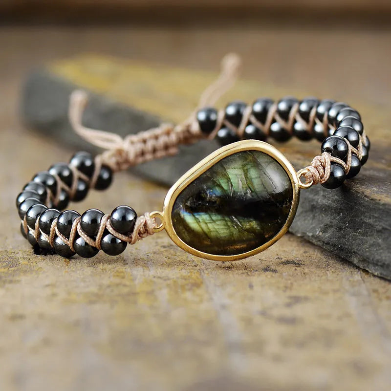 Hematite Labradorite Bracelet