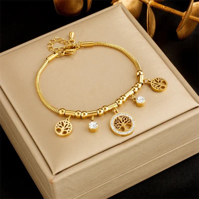 Zircon Tree of Life Bracelet - Energy Balance