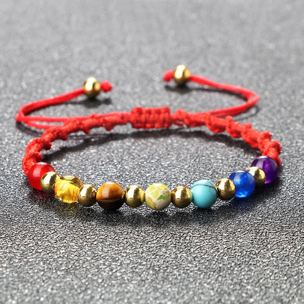 7 Chakra Gemstone Bracelet For Balance Unisex