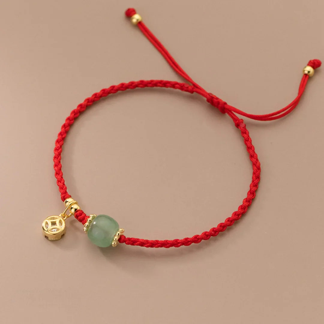 Jade Prosperity Balance Bracelet Handmade Adjustable Boho