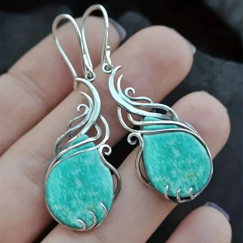Bohemian Turquoise Earrings For Women Vintage Jewelry Gift
