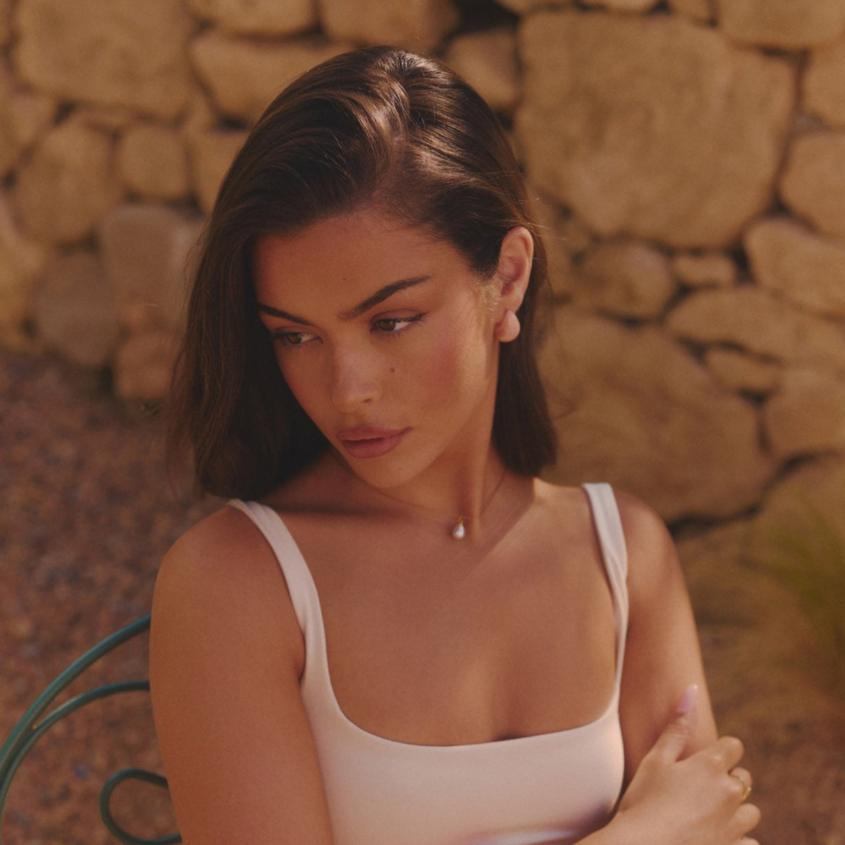 BLUSH TEAR DROP EARRINGS