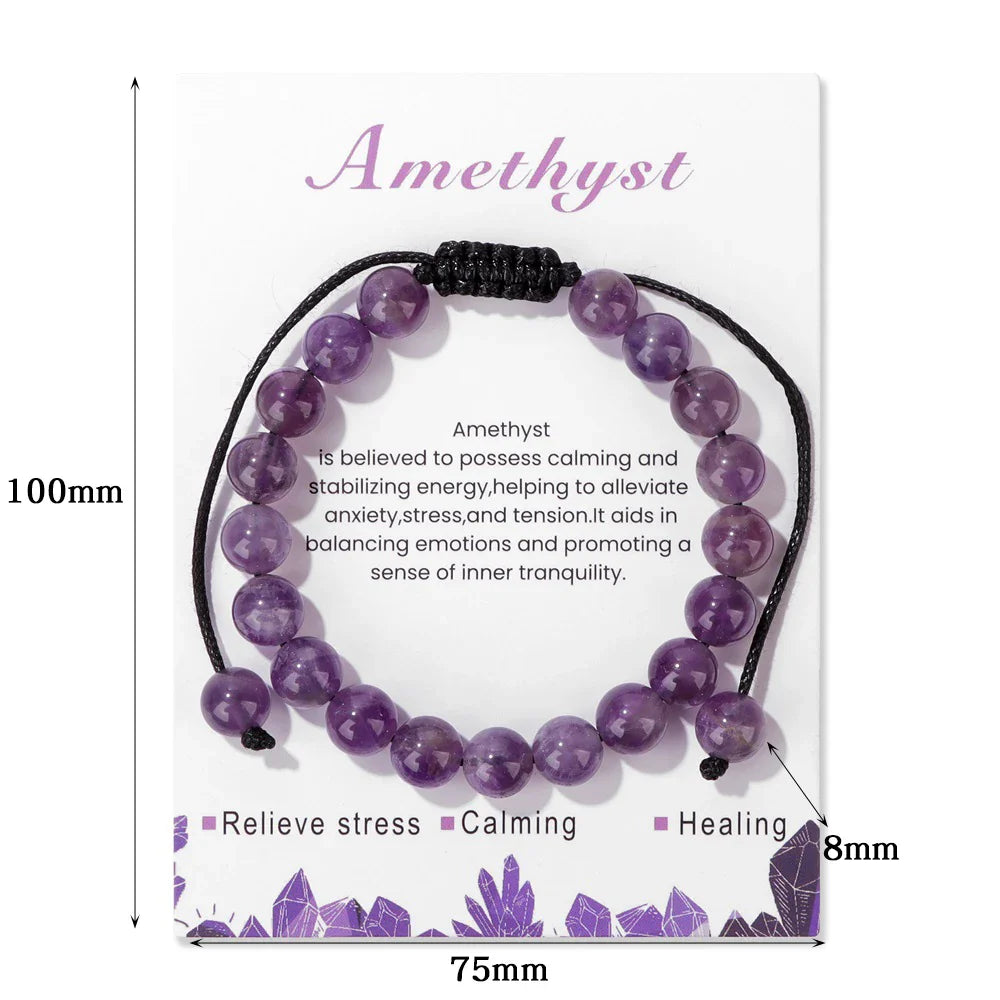 Amethyst Fluorite Bracelet - Energy Balance